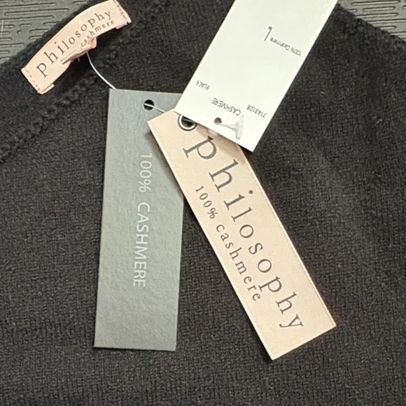 Philosophy Black Cashmere Camisole Top - Picture 2 of 4